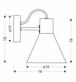 Kinkiet More 1x40W E27 czarny matowy
