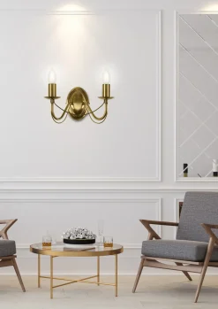 Kinkiet Muza 2x40W E14 patyna