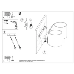Kinkiet ORBIS 2 biały