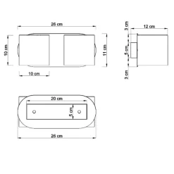 Kinkiet ORBIS 2 szary