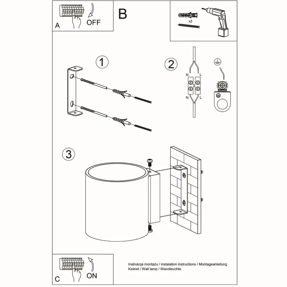Kinkiet ORBIS naturalne drewno