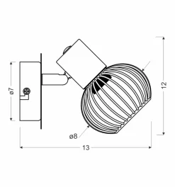 Kinkiet Oslo 1x40W E14 biały/złoty