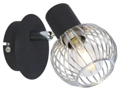 Kinkiet Oslo 1x40W E14 czarny/chrom