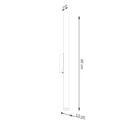 Kinkiet PASTELO 2 ochra czerwona