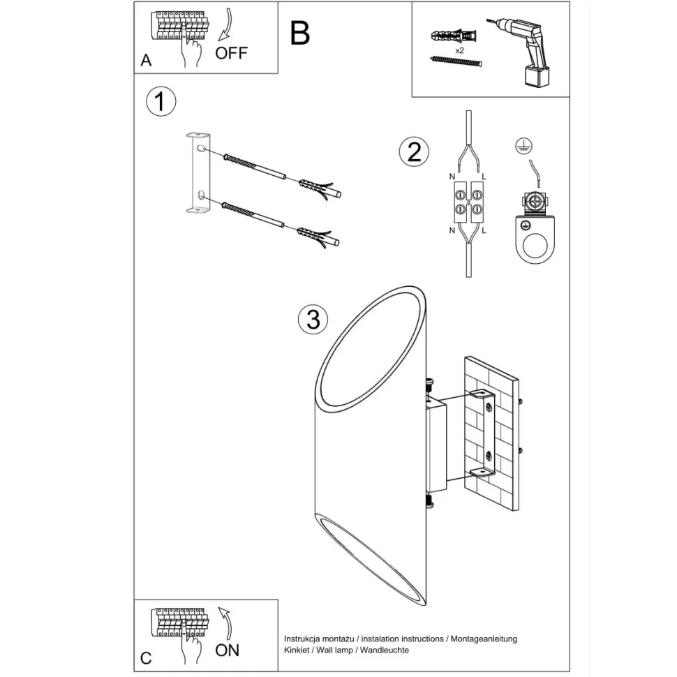 Kinkiet PENNE 30 biały