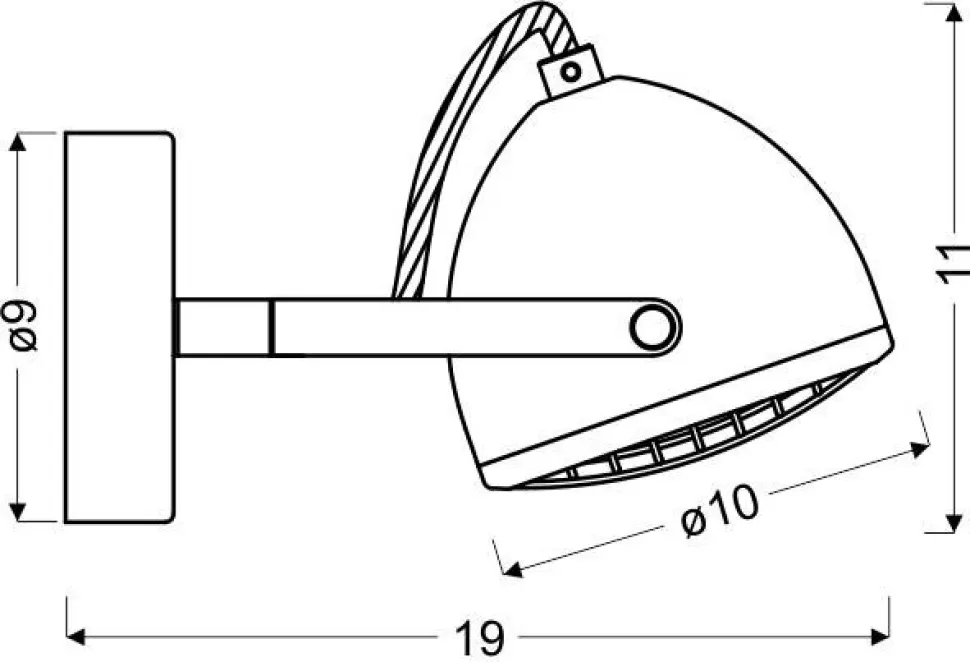 Kinkiet Pent 1x50W GU10 betonowy szary