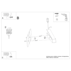 Kinkiet PINNE 117 czarny 4000K