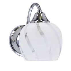 Kinkiet Prego lampa chromowy 1x40W E27  klosz bezbarwny