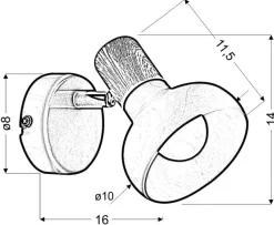Kinkiet Puerto 1x40W E14 biały