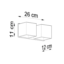 Kinkiet QUAD 2 biały