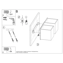 Kinkiet QUAD 2 czarny