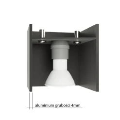 Kinkiet QUAD MAXI szary