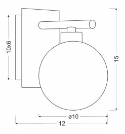 Kinkiet Raisa lampa chromowy 1x40W G9  klosz biały
