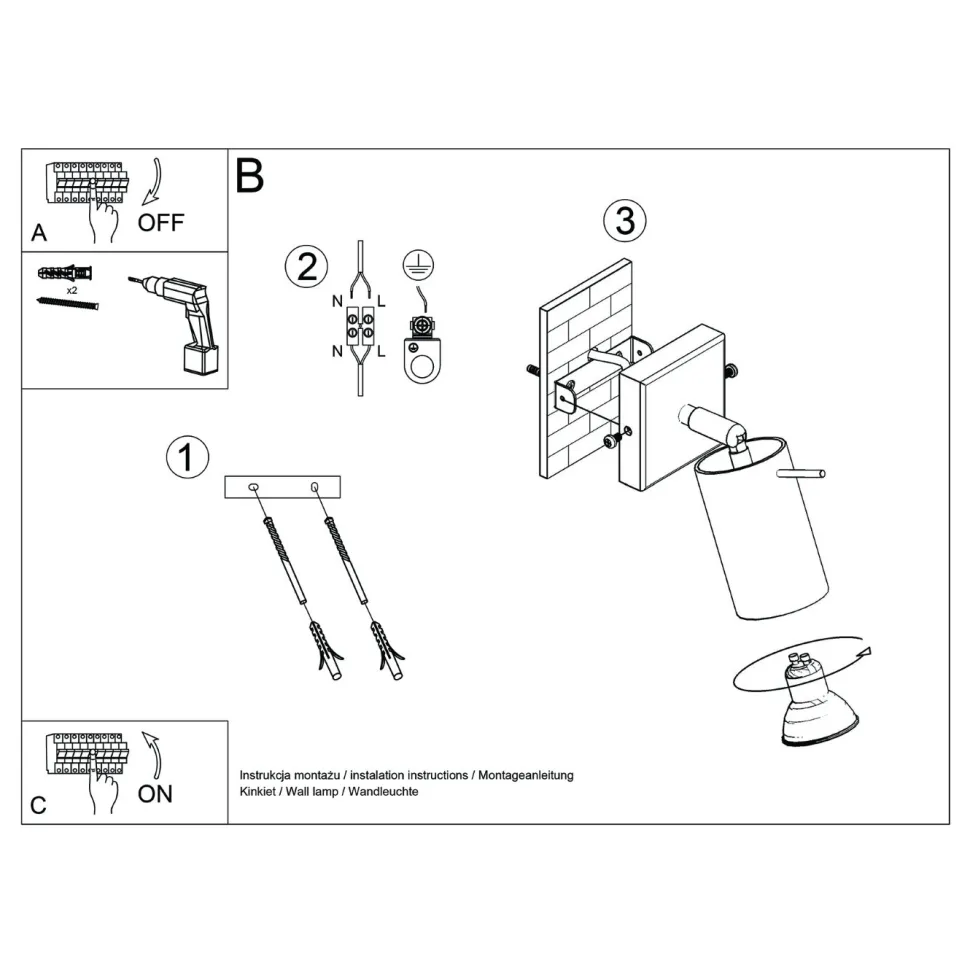 Kinkiet RING beżowy
