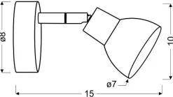 Kinkiet Roy 1x5W LED cob główka okrągła 1e z przegubem kd system biały