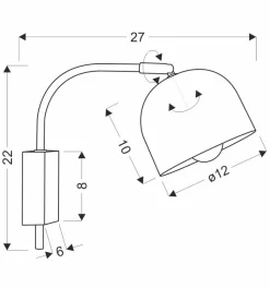 Kinkiet Rupi lampa 1x40W E27 biały