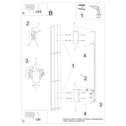 Kinkiet SAPPO L czarny LED 4000K