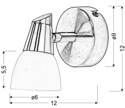 Kinkiet Selia 1x40W G9 nikiel mat/chrom  biały (bż)