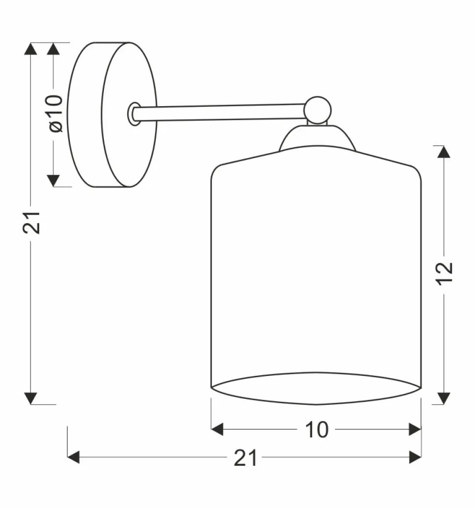 Kinkiet Serena lampa czarny 1x40 E27 klosz złoty