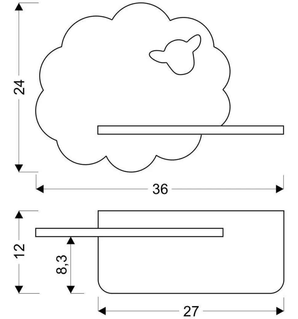 Kinkiet Sheep lampa 5W LED 4000K iq kids biały