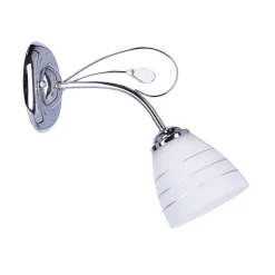 Kinkiet Simpli 1*40W E27 chrom   z kryształkiem+klosz z paskiem