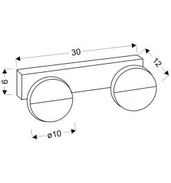 Kinkiet Sing 2x3W LED biały 4000K