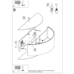 Kinkiet SKALA czarny