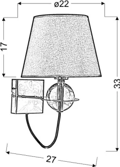Kinkiet Tesoro 1x40W E14 kremowy jasny