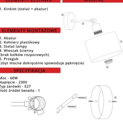 Kinkiet TETE czarny, zieleń butelkowa