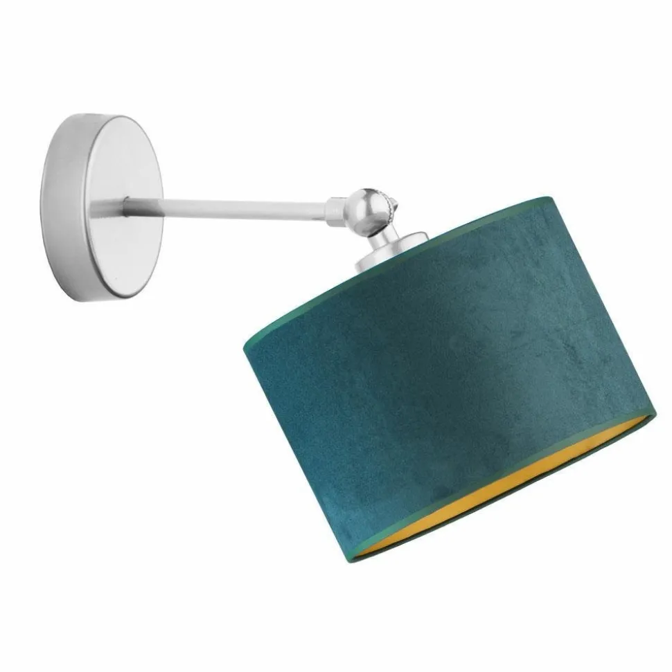 Kinkiet TETE GOLD srebrny, zieleń butelkowa