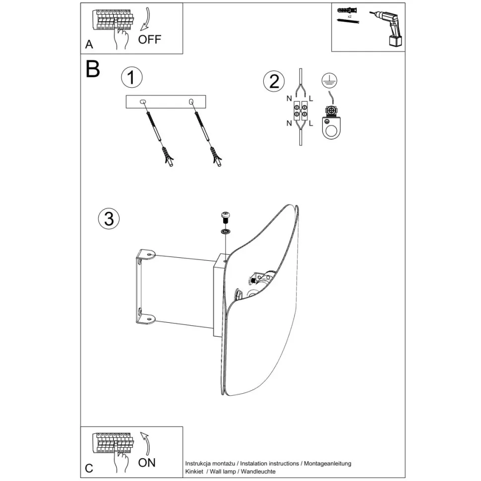 Kinkiet TILA 40 czarny