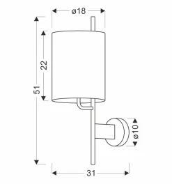 Kinkiet Tokyo Czarny