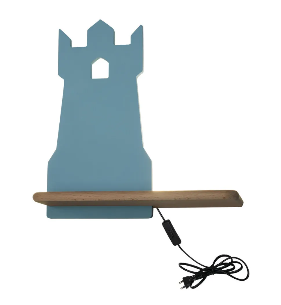 Kinkiet Tower lampa 4W LED 4000K iq kids z przewodem niebieski