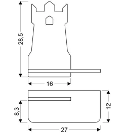 Kinkiet Tower lampa 4W LED 4000K iq kids  niebieski