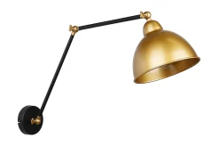 Kinkiet Truck lampa czarny+złoty 1x40W  E27 klosz złoty