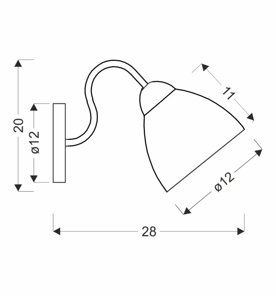Kinkiet Unica lampa czarny+złoty 1x40W E27 klosz dymiony