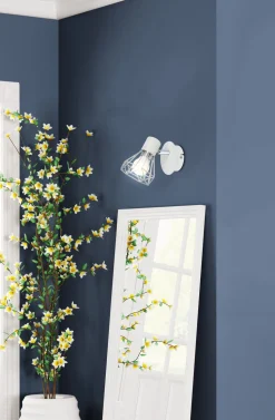 Kinkiet Verve 1x40W E14 biały abażur  chrom