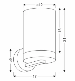 Kinkiet Wels lampa czarny+drewniany  1x40W E27 klosz dymiony