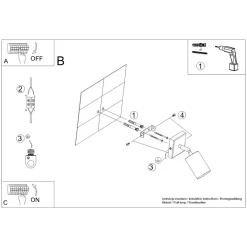 Kinkiet WINX czarny/miedź