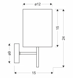 Kinkiet Yan 1x40W E14 patyna