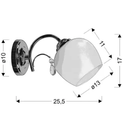 Kinkiet Zachera lampa 1x40W E27 biały