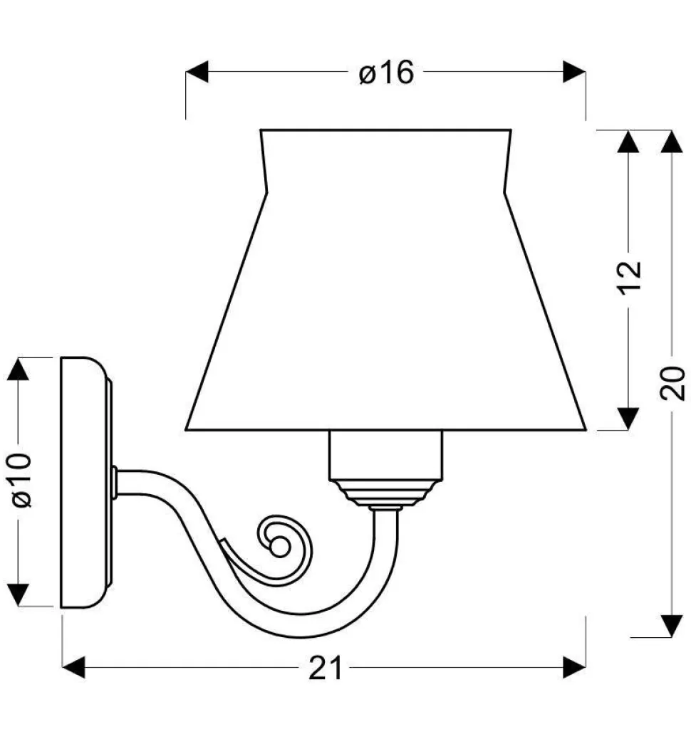 Kinkiet Zefir 1x40W E27 biały