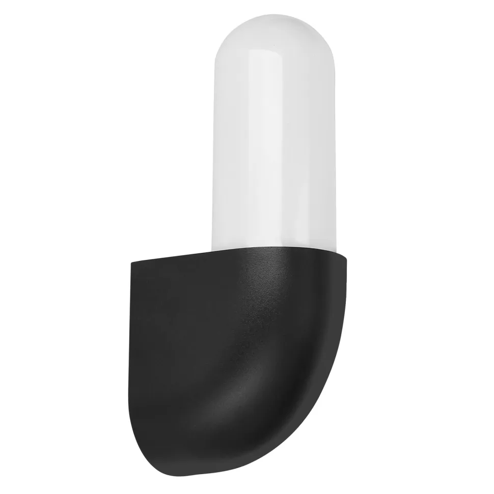 Kinkiet zewnętrzny Gynura lampa ogrodowa elewacyjna 9,6x22 czarny 1x35W GU10 klosz opal IP65