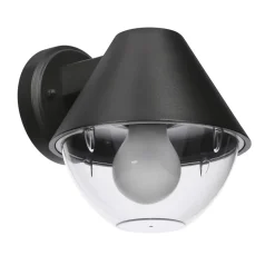 Kinkiet zewnętrzny Hendera lampa  ogrodowa 20,5x17,5 czarny 1x40W E27 klosz stożek IP44