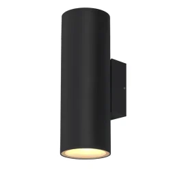 Kinkiet zewnętrzny Primula lampa ogrodowa elewacyjna tuba 14,5x31cm czarny 2x60W E27 PAR30 IP65