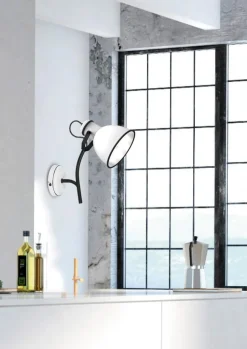 Kinkiet Zumba na wysięgniku 1x40W E14 biały+czarny