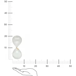 Klepsydra Flo szklana 20cm z białym piaskiem