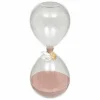 Klepsydra Flo szklana 20cm z różowym piaskiem
