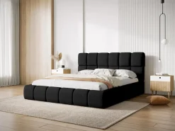 Łóżko Bellis Black Chenille 180x200cm