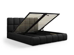 Łóżko Bellis Black Chenille 140x200cm